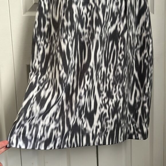 Calvin Klein Grey/White Cap Sleeve Empire Waist Shift Dress Size 12 NWT - Picture 7 of 16